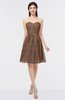ColsBM Alaya Aztec Brown Sexy A-line Strapless Sleeveless Zip up Bow Sweet 16 Dresses