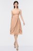 ColsBM Alondra Almost Apricot Gorgeous A-line Strapless Zip up Knee Length Plainness Bridesmaid Dresses