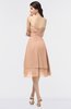 ColsBM Alondra Almost Apricot Gorgeous A-line Strapless Zip up Knee Length Plainness Bridesmaid Dresses