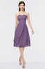 ColsBM Alondra Chinese Violet Gorgeous A-line Strapless Zip up Knee Length Plainness Bridesmaid Dresses