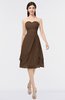ColsBM Alondra Chocolate Brown Gorgeous A-line Strapless Zip up Knee Length Plainness Bridesmaid Dresses
