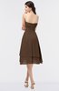 ColsBM Alondra Chocolate Brown Gorgeous A-line Strapless Zip up Knee Length Plainness Bridesmaid Dresses