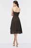 ColsBM Alondra Fudge Brown Gorgeous A-line Strapless Zip up Knee Length Plainness Bridesmaid Dresses