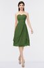 ColsBM Alondra Garden Green Gorgeous A-line Strapless Zip up Knee Length Plainness Bridesmaid Dresses