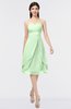 ColsBM Alondra Light Green Gorgeous A-line Strapless Zip up Knee Length Plainness Bridesmaid Dresses