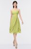 ColsBM Alondra Linden Green Gorgeous A-line Strapless Zip up Knee Length Plainness Bridesmaid Dresses