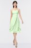 ColsBM Alondra Pale Green Gorgeous A-line Strapless Zip up Knee Length Plainness Bridesmaid Dresses