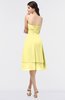 ColsBM Alondra Pastel Yellow Gorgeous A-line Strapless Zip up Knee Length Plainness Bridesmaid Dresses