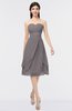 ColsBM Alondra Ridge Grey Gorgeous A-line Strapless Zip up Knee Length Plainness Bridesmaid Dresses