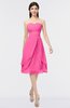 ColsBM Alondra Rose Pink Gorgeous A-line Strapless Zip up Knee Length Plainness Bridesmaid Dresses