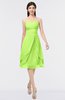 ColsBM Alondra Sharp Green Gorgeous A-line Strapless Zip up Knee Length Plainness Bridesmaid Dresses