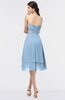 ColsBM Alondra Sky Blue Gorgeous A-line Strapless Zip up Knee Length Plainness Bridesmaid Dresses