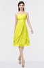 ColsBM Alondra Sulphur Spring Gorgeous A-line Strapless Zip up Knee Length Plainness Bridesmaid Dresses