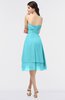 ColsBM Alondra Turquoise Gorgeous A-line Strapless Zip up Knee Length Plainness Bridesmaid Dresses