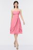 ColsBM Alondra Watermelon Gorgeous A-line Strapless Zip up Knee Length Plainness Bridesmaid Dresses