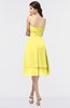ColsBM Alondra Yellow Iris Gorgeous A-line Strapless Zip up Knee Length Plainness Bridesmaid Dresses