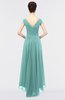 ColsBM Juliana Eggshell Blue Elegant V-neck Short Sleeve Zip up Appliques Bridesmaid Dresses