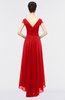 ColsBM Juliana Flame Scarlet Elegant V-neck Short Sleeve Zip up Appliques Bridesmaid Dresses
