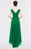 ColsBM Juliana Green Elegant V-neck Short Sleeve Zip up Appliques Bridesmaid Dresses