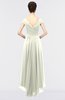ColsBM Juliana Ivory Elegant V-neck Short Sleeve Zip up Appliques Bridesmaid Dresses
