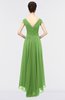 ColsBM Juliana Kiwi Green Elegant V-neck Short Sleeve Zip up Appliques Bridesmaid Dresses