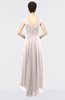 ColsBM Juliana Light Pink Elegant V-neck Short Sleeve Zip up Appliques Bridesmaid Dresses