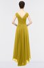 ColsBM Juliana Sauterne Elegant V-neck Short Sleeve Zip up Appliques Bridesmaid Dresses