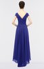 ColsBM Juliana Spectrum Blue Elegant V-neck Short Sleeve Zip up Appliques Bridesmaid Dresses