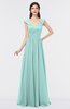 ColsBM Heidi Fair Aqua Elegant A-line Square Sleeveless Lace Bridesmaid Dresses