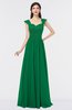 ColsBM Heidi Green Elegant A-line Square Sleeveless Lace Bridesmaid Dresses