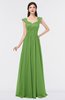 ColsBM Heidi Kiwi Green Elegant A-line Square Sleeveless Lace Bridesmaid Dresses