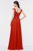 ColsBM Heidi Mandarin Red Elegant A-line Square Sleeveless Lace Bridesmaid Dresses