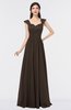 ColsBM Heidi Puce Elegant A-line Square Sleeveless Lace Bridesmaid Dresses