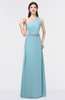 ColsBM Brooklyn Aqua Elegant A-line Asymmetric Neckline Sleeveless Floor Length Bridesmaid Dresses