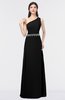 ColsBM Brooklyn Black Elegant A-line Asymmetric Neckline Sleeveless Floor Length Bridesmaid Dresses