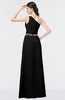 ColsBM Brooklyn Black Elegant A-line Asymmetric Neckline Sleeveless Floor Length Bridesmaid Dresses