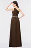 ColsBM Brooklyn Chocolate Brown Elegant A-line Asymmetric Neckline Sleeveless Floor Length Bridesmaid Dresses
