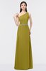 ColsBM Brooklyn Golden Olive Elegant A-line Asymmetric Neckline Sleeveless Floor Length Bridesmaid Dresses