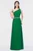 ColsBM Brooklyn Green Elegant A-line Asymmetric Neckline Sleeveless Floor Length Bridesmaid Dresses