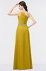 ColsBM Brooklyn Lemon Curry Elegant A-line Asymmetric Neckline Sleeveless Floor Length Bridesmaid Dresses