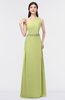 ColsBM Brooklyn Lime Sherbet Elegant A-line Asymmetric Neckline Sleeveless Floor Length Bridesmaid Dresses
