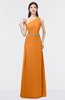 ColsBM Brooklyn Orange Elegant A-line Asymmetric Neckline Sleeveless Floor Length Bridesmaid Dresses