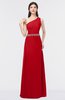 ColsBM Brooklyn Red Elegant A-line Asymmetric Neckline Sleeveless Floor Length Bridesmaid Dresses