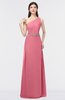 ColsBM Brooklyn Watermelon Elegant A-line Asymmetric Neckline Sleeveless Floor Length Bridesmaid Dresses