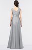 ColsBM Jocelyn Ash Elegant A-line V-neck Zip up Floor Length Appliques Bridesmaid Dresses