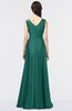 ColsBM Jocelyn Bayberry Elegant A-line V-neck Zip up Floor Length Appliques Bridesmaid Dresses