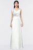 ColsBM Jocelyn Blanc De Blanc Elegant A-line V-neck Zip up Floor Length Appliques Bridesmaid Dresses