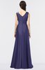 ColsBM Jocelyn Blue Ribbon Elegant A-line V-neck Zip up Floor Length Appliques Bridesmaid Dresses