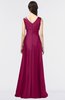ColsBM Jocelyn Burgundy Elegant A-line V-neck Zip up Floor Length Appliques Bridesmaid Dresses