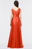 ColsBM Jocelyn Cherry Tomato Elegant A-line V-neck Zip up Floor Length Appliques Bridesmaid Dresses